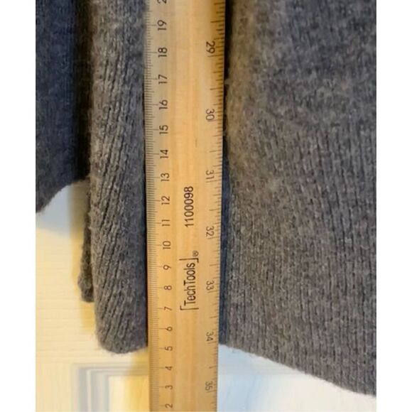 Madewell Merino Wool Cozy Walker Gray 2 Pocket Cardigan Women’s Size Large - Picture 14 of 15